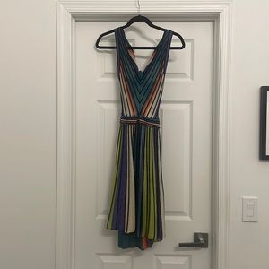COPY - M Missoni stripe lurex dress with twist knot open back